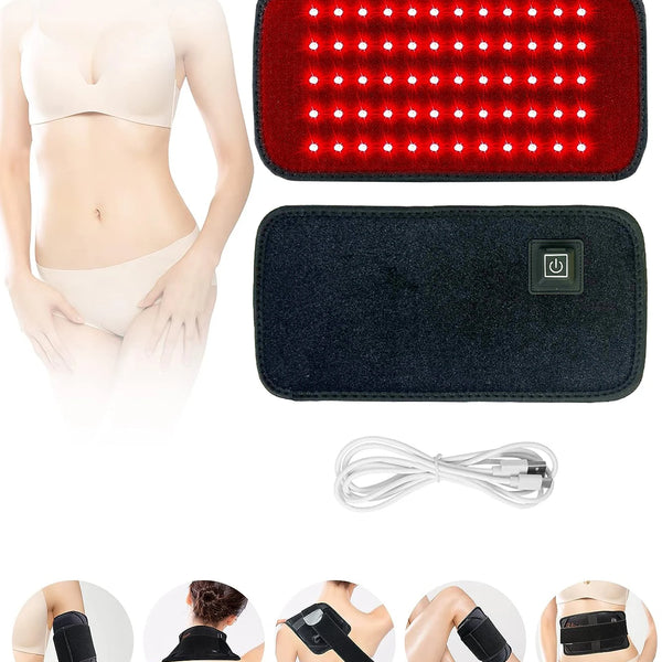 60 LEDs Red＆Infrared Light Therapy Belt 850nm 660nm Back  Burn Fat Wrap Slimming Machine Waist Heat Pad Full Body