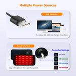60 LEDs Red＆Infrared Light Therapy Belt 850nm 660nm Back  Burn Fat Wrap Slimming Machine Waist Heat Pad Full Body — vue 2